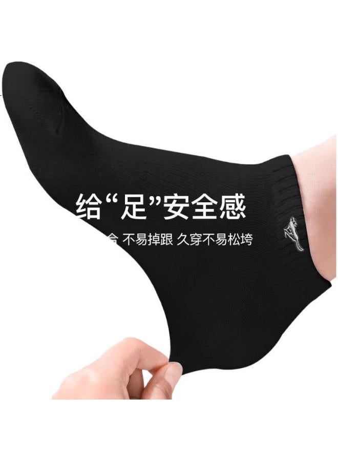 Septwolves Men'S Socks Men'S Boat Socks Spring Summer Black Dirt-Resistant Breathable Running Sports Socks Soft Comfortable Casual Cotton Socks Ball Socks - Image 3