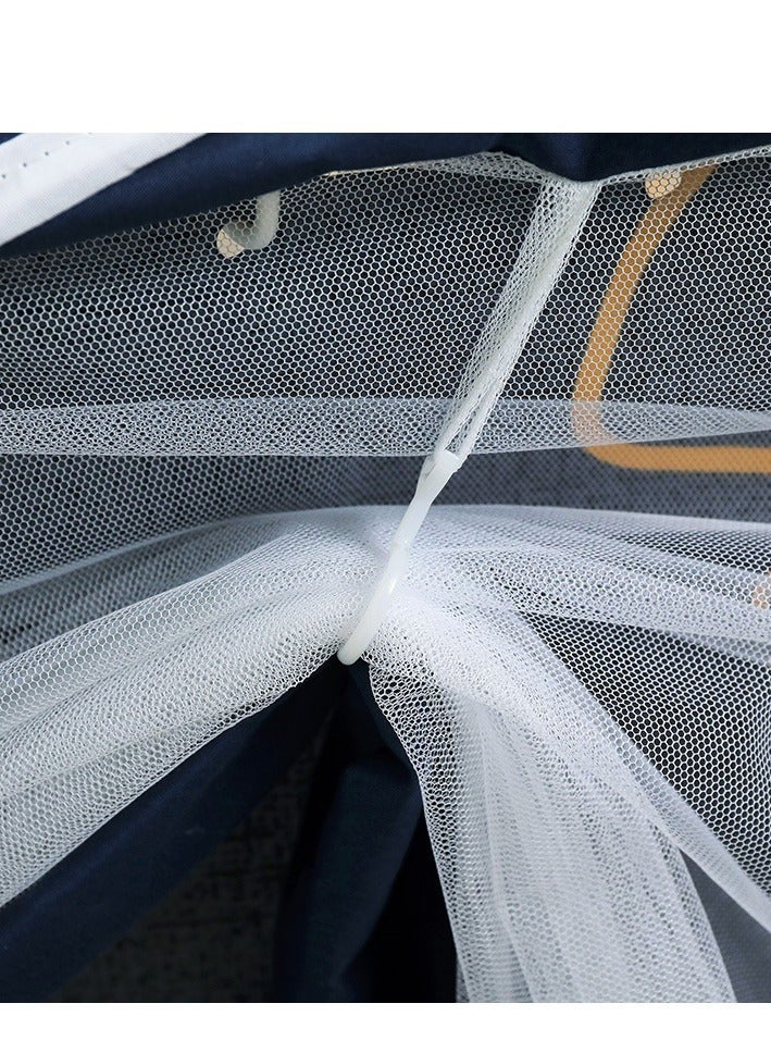 Bluejw Bed Canopy Tents Curtain Blackout Single Bed Tent Student Shading Cloth Canopy Dormitory Mosquito Net Sleep Privacy Protection with Frame for Children Bedroom Grey - Image 4