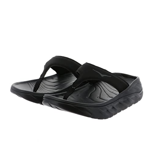 Hoka Ora Recovery Women's Flip Sandal -- Black / Dark Gull Gray - Size 7 - Image 1