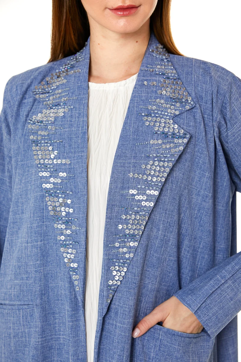 Moistreet  Embellished Open Front Abaya for Women | Best Price UAE