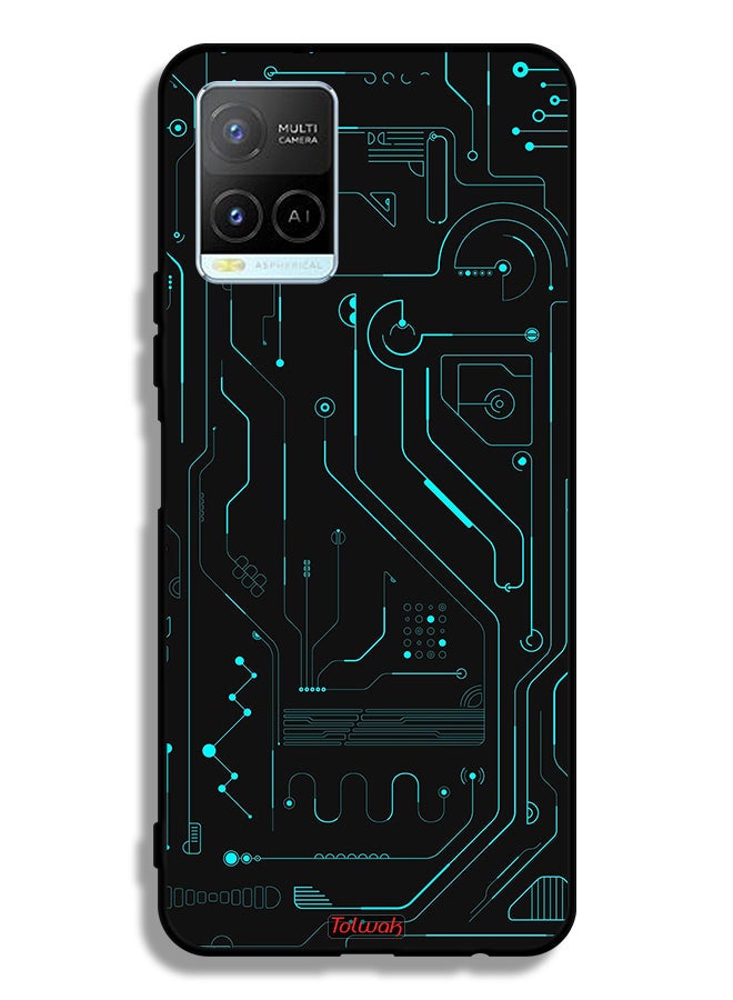 Tolwak Vivo Y32 Protective Case Cover Digital Art Circuits Minimalism Multiple Display - Image 2