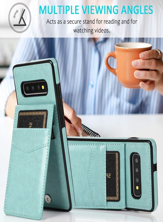 أسو ويش جراب هاتف سامسونج جالاكسي S10 بلس مع واقي شاشة من الزجاج المقوى، وحامل بطاقات ائتمان، ومحفظة، وغطاء جلدي، وحامل، وحافظات، وحافظات جلدية، وحافظات هواتف جالاكسي S10 بلس، وجالاكسي S10 بلس، وجالاكسي S10 بلس، وجالاكسي S10 إيدج، وجالاكسي S10 بلس ... - Image 5