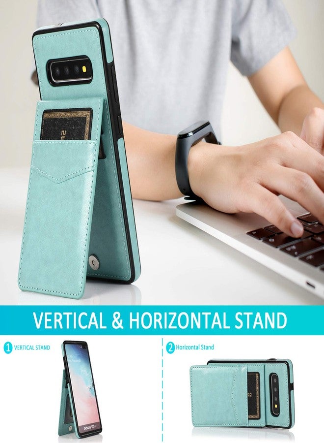 أسو ويش جراب هاتف سامسونج جالاكسي S10 بلس مع واقي شاشة من الزجاج المقوى، وحامل بطاقات ائتمان، ومحفظة، وغطاء جلدي، وحامل، وحافظات، وحافظات جلدية، وحافظات هواتف جالاكسي S10 بلس، وجالاكسي S10 بلس، وجالاكسي S10 بلس، وجالاكسي S10 إيدج، وجالاكسي S10 بلس ... - Image 3