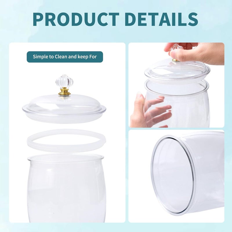 SENONAPO 6 Pcs 64 oz Candy and Cookie Jar with Lids 6 Spoons Plastic Jars Decorative Apothecary Jars Candy Buffet Containers Clear Can Airtight Food Storage Canister for Home Decoration Supplies - Image 4