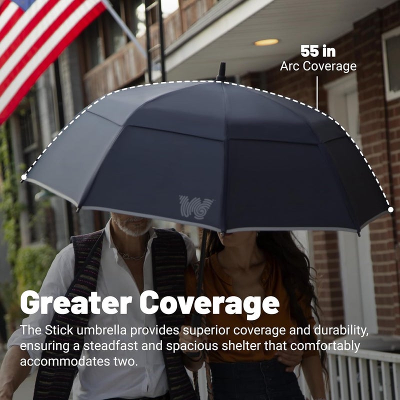 Weatherman Umbrella - Stick Umbrella - Windproof Umbrella Resists Up to 55 MPH Winds - (Sage) - Image 3