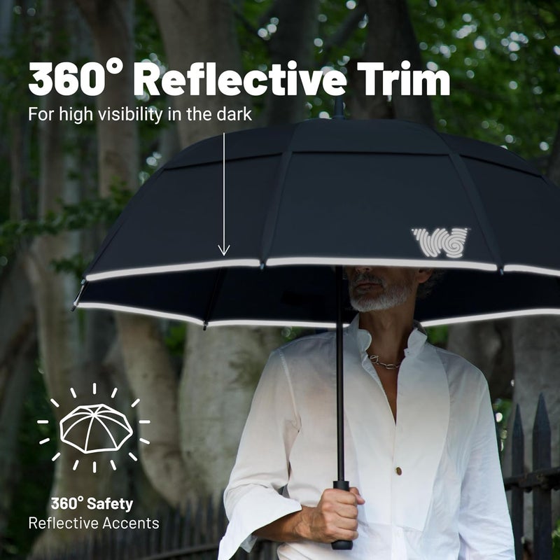 Weatherman Umbrella - Stick Umbrella - Windproof Umbrella Resists Up to 55 MPH Winds - (Sage) - Image 5