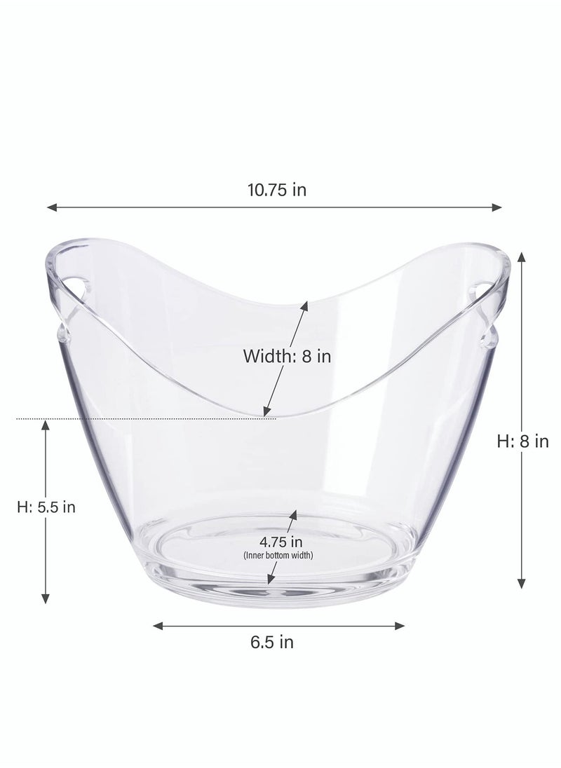 MIXDE Ice Bucket Wine Bucket, Wine Bucket Chiller for Parties,Clear Acrylic Cooler Bucket for Champagne Wine Drinks Beer,Beverage Tub,Ice Tub,Bar Supplies  - Image 2