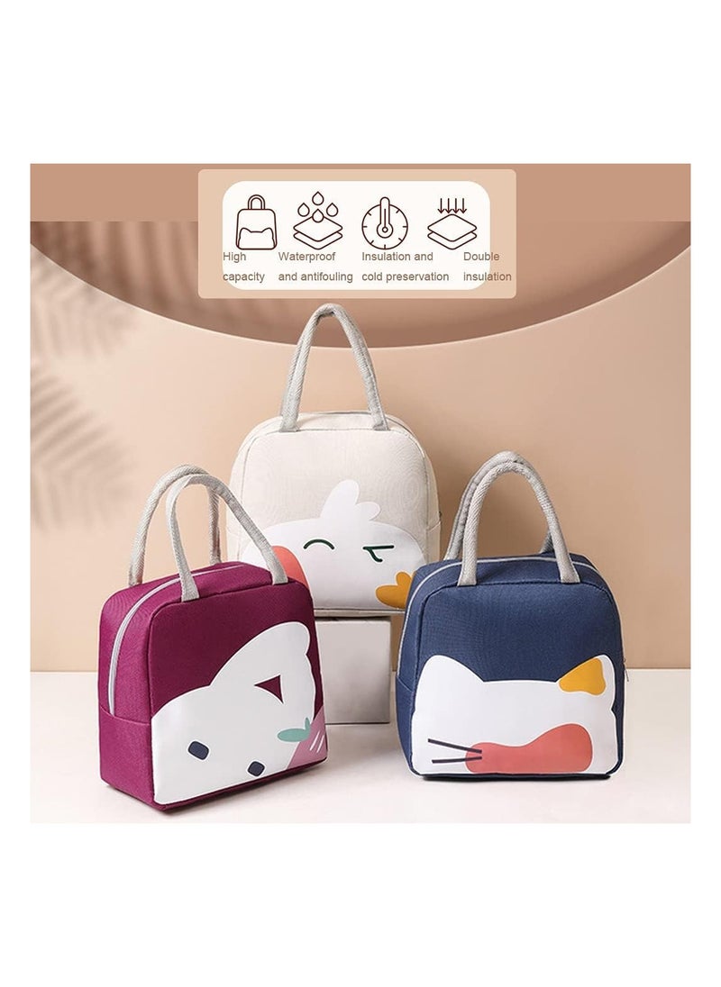 KASTWAVE Insulated Lunch Bags for Women, Fashion Cartoon Thermal Refrigerated Waterproof Lunch Organizer Bags, Lunch Tote Bags Lunch Box Containers for Adult Kids Girls Boys Men School Travel  - Image 2