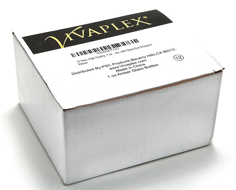 Vivaplex زجاجات فيفابلكس 12، كهرماني، 1 أونصة، مع قطارات زجاجية، 12 عدداً (عبوة من 12) - Image 2