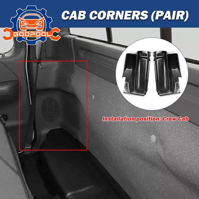 Goopool Truck Cab Corners Set for Ford F150 2004-2008 4-Door Crew Cab Pickup - Image 4