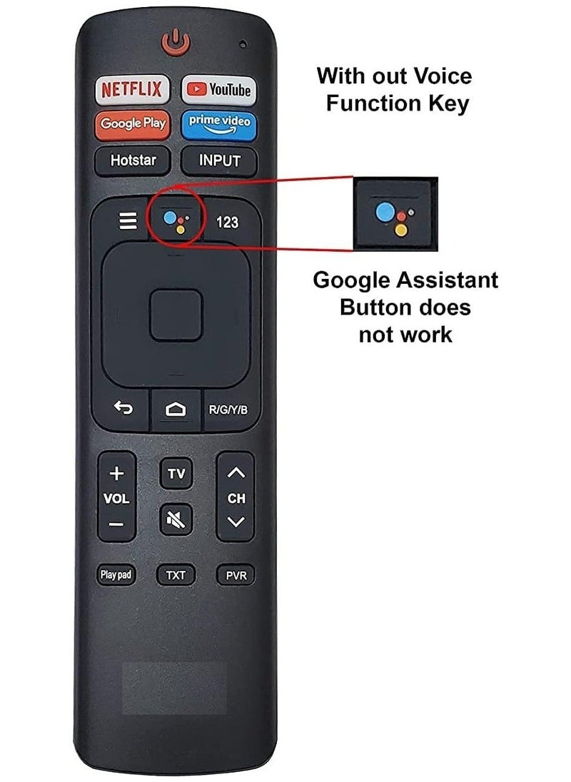 Huayu - New Hisense TV Replacement Remote Control, Remote Control Fit, Universal Remote Control Compatible with Hisense 4K Ultra HD Smart Android LED TV Remote Control (Without Voice Function) - Image 1