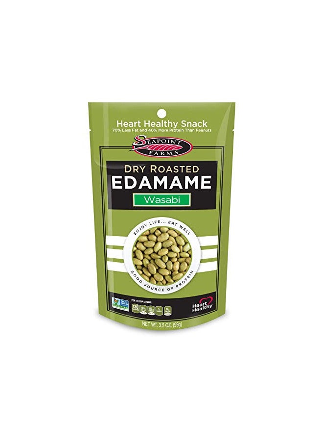 Seapoint Farms Wasabi Dry Roasted Edamame, Healthy Gluten-Free Snacks, 12-Pack, 3.5 Ounce (Pack of 12) - Image 1