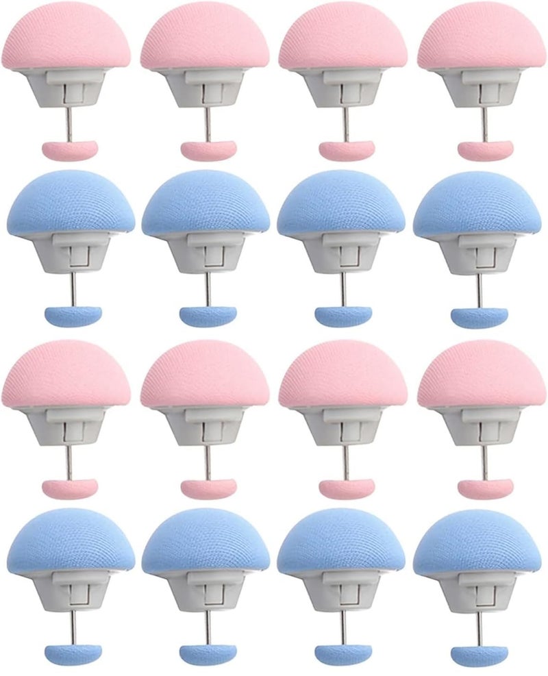 ECHSRT Bed Sheet Clips Mushroom Duvet Cover Pins Holding Clips Non-Slip Cover Fixator Comforter Quilt Anti-Movement Bed Quilt Clamps with One-Key Unlock for Blanket (Mix Pack of 16) - Image 1