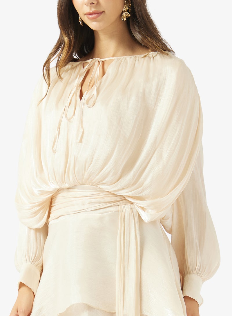 Ginger Gather Detail Dropwaist Dress - Image 3