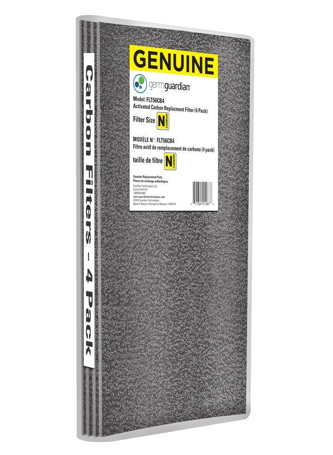 GermGuardian FLT56CB4 Carbon Filter Replacements for Germ Guardian AC5600WDLX Air Purifier, 4 Pack - Image 1