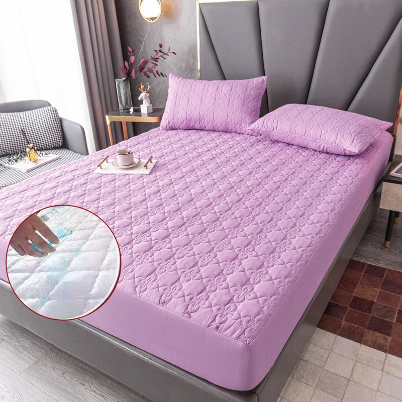 Fittedsheets Waterproof Quilted Bed Hat Bedspread El Protective Cover Sanding Dust Cover Urine Proof - Image 1