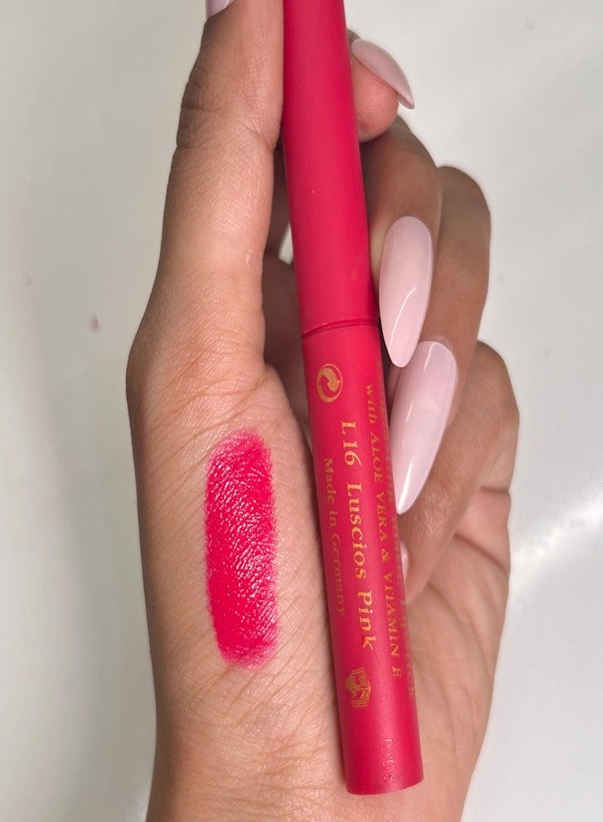 JUST GOLD LONG LASTING ULTIMATE CREAMY MATTE LIPSTICK L16 Luscious Pink - Image 4