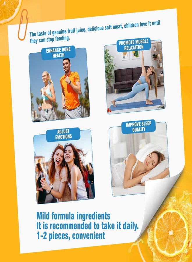 Misyvoing Vitamin D3 K2 Sugar-Free Gummies,Vitamin D3 10000 IU with K2 200mcg,VitaminC,Calcium,Magnesium,Zinc,Support for Bones,Joints,Muscles,Nerves,and Immune System (60, Orange) - Image 3