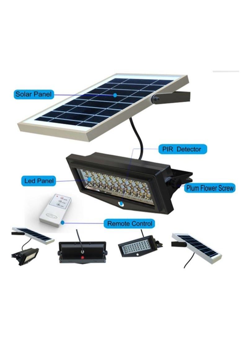 1000 Lumens (10W) Security Light with Remote Control & independent Solar  Panel
