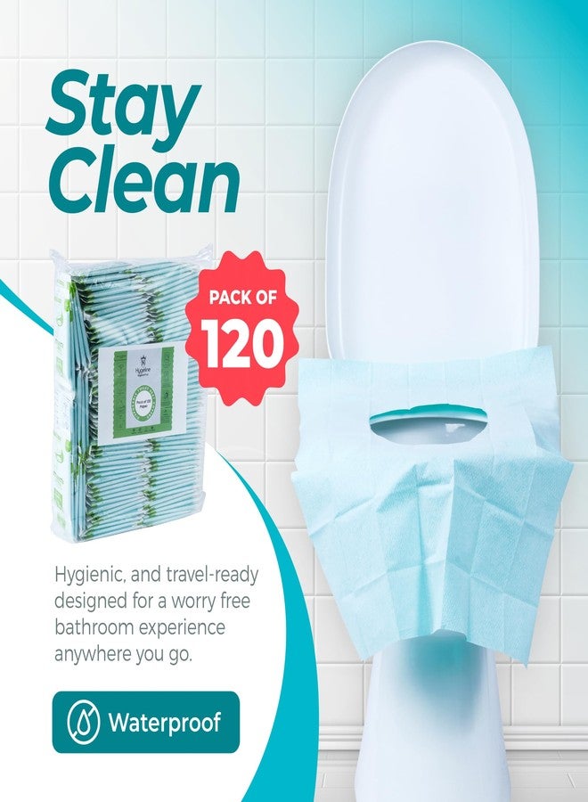 Hygeline Pack 120 X-Large Disposable Toilet Seat Covers PE Material | Travel Toilet Seat Covers for Adults and Potty Training, Premium Toilet Seat Liners for Public Restrooms - Image 2