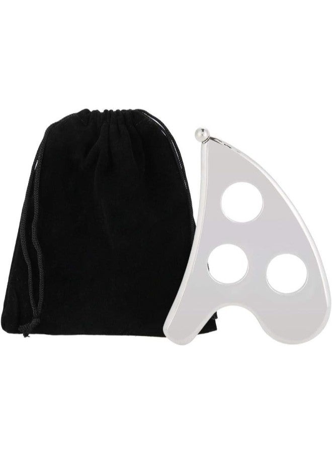 klarako Massage Plate,Massage Guasha Plate,Stainless Steel Scraping Board Facial Body Scrapper Massage Plate for Release Pain Relief on The Whole Body - Image 3