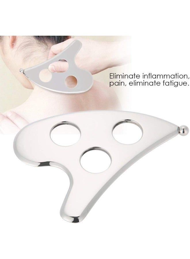 klarako Massage Plate,Massage Guasha Plate,Stainless Steel Scraping Board Facial Body Scrapper Massage Plate for Release Pain Relief on The Whole Body - Image 2