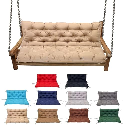 YXMKJOS Swing Cushion Replacement Outdoor Porch Waterproof Bench Cushion 2-3 Seater Washable Bench Replacement Cushions for Outdoor Patio Porch Swing Cushions - Image 1