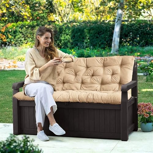 YXMKJOS Swing Cushion Replacement Outdoor Porch Waterproof Bench Cushion 2-3 Seater Washable Bench Replacement Cushions for Outdoor Patio Porch Swing Cushions - Image 5