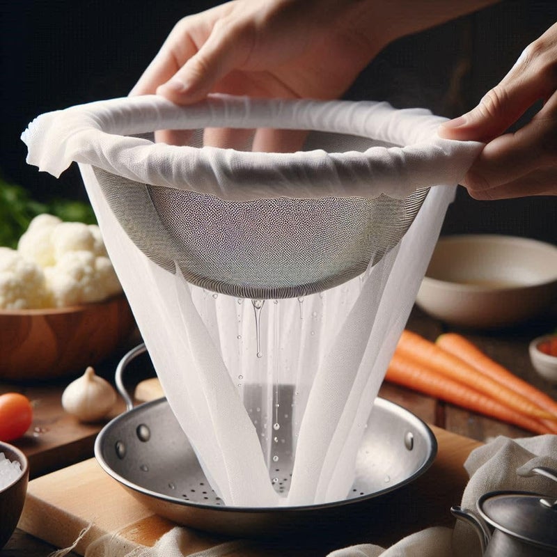 Bague Strainer Cheese Cloth for Kitchen 1 Meter Muslin Unbleached Cotton for Straining Grade 100% Cotton Fabric Reusable (5 X 1.25 Meter) ((1 X 1.25 Meter)) - Image 4