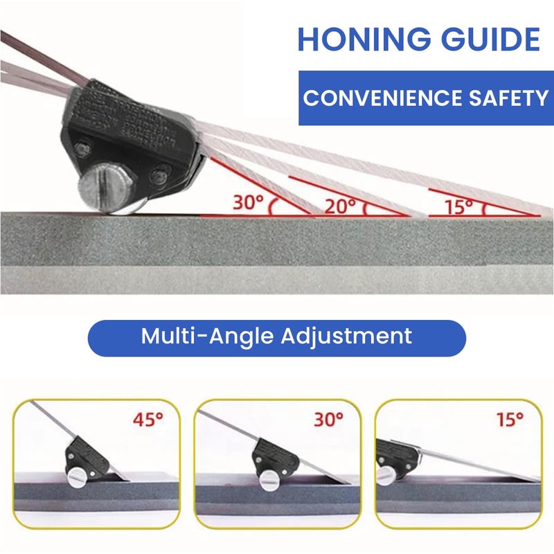 Serplex Chisel Sharpening Jig for 14 to 2 Chisels and 138 to 318 Planer Blades Sharpening Guide Honing Guide Adjustable Angle Precision for Woodworking Carving Tools - Image 2