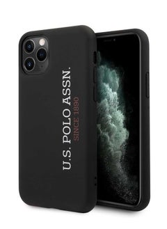 U.S. Polo Assn. U.S.Polo Assn.Liquid Silicone Hard Case Vertical Logo for iPhone 12 Pro Max (6.7") - Black  - Image 1