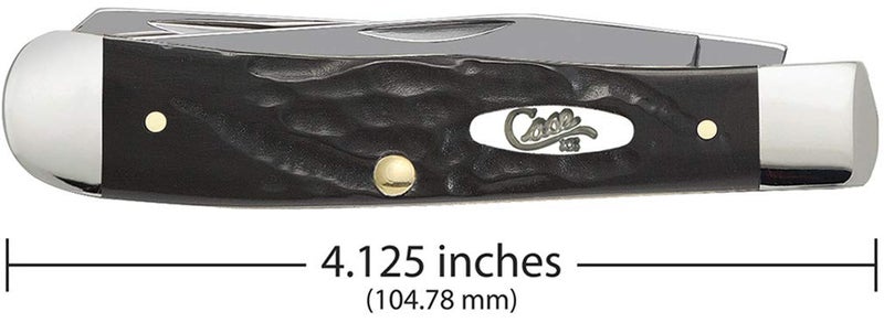 Case WR XX Pocket Knife Rough Black Jigged Synthetic Trapper Item #18221 - (6254 SS) - Length Closed: 4 1/8 Inches - Image 2