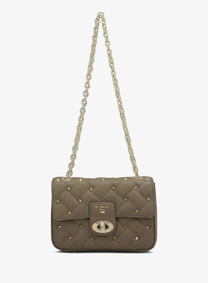 Genuine Leather Taupe Sling Bag