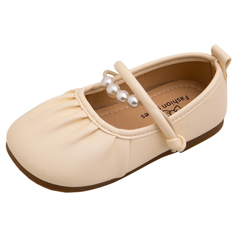 Girls'' Leather Shoes 2025 Spring and Autumn New Children''s Shoes Little Girls Princess Shoes Soft Sole Beanie Shoes Baby Single Shoes Trendy - Image 4