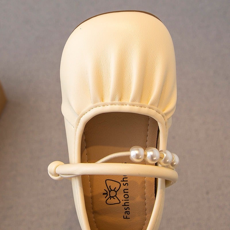 Girls'' Leather Shoes 2025 Spring and Autumn New Children''s Shoes Little Girls Princess Shoes Soft Sole Beanie Shoes Baby Single Shoes Trendy - Image 2