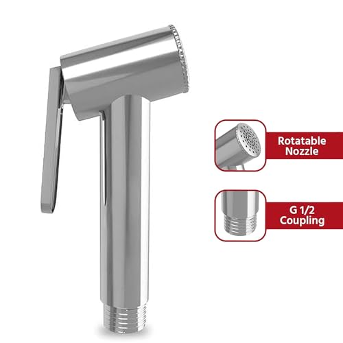 Sulfar ABS Health Faucet Hand Spray Gun with Hose Compatible Design | Chrome Finish Bathroom Jet Spray for Toilet | High Pressure Bidet Spray Head, Multipurpose Use & Easy Installation - Image 5