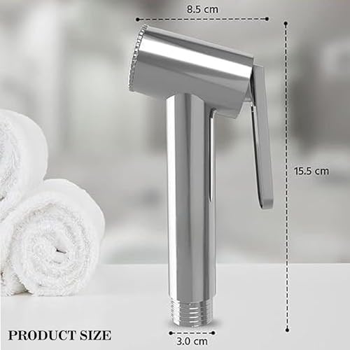 Sulfar ABS Health Faucet Hand Spray Gun with Hose Compatible Design | Chrome Finish Bathroom Jet Spray for Toilet | High Pressure Bidet Spray Head, Multipurpose Use & Easy Installation - Image 3