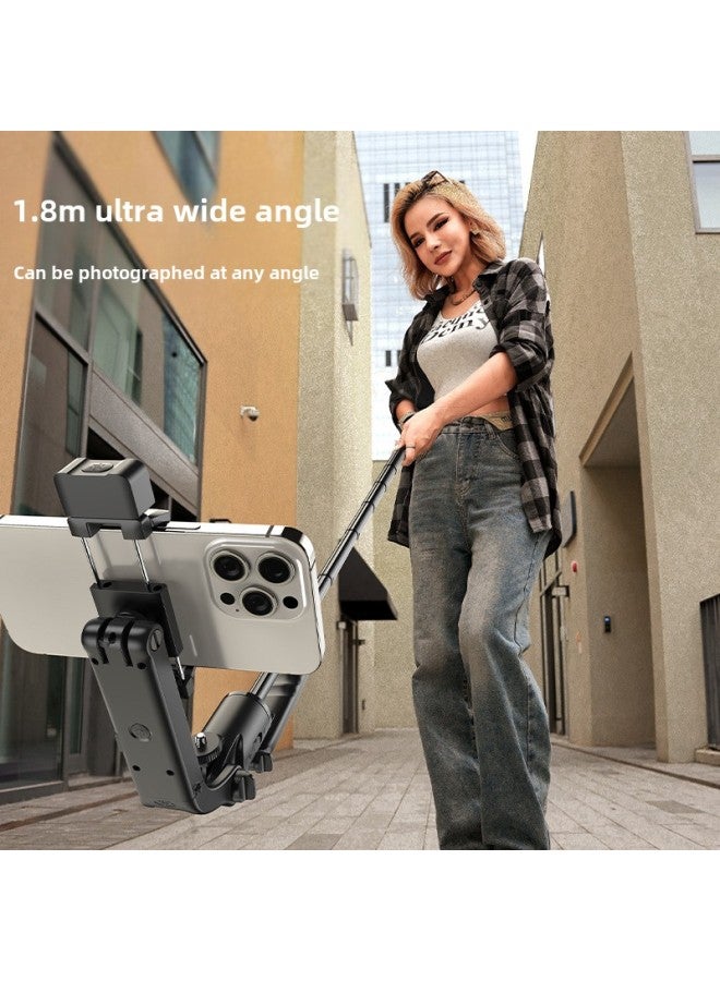 Mobile Phone Selfie Stick Pan/tilt 360 Degree Automatic Follow-up Artifact Universal Live Travel Shooting Floor Four-legged Bracket-color:Black - Image 3