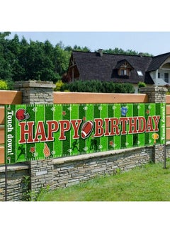 Tatuo Football Birthday Party Decorations Birthday Sports Themed Backdrop Banner Supplies Super Football Game Fan Supplies Game Sports Fan Birthday Party Supplies Boy Favors (70.8 X 15.7 Inch)  - Image 1