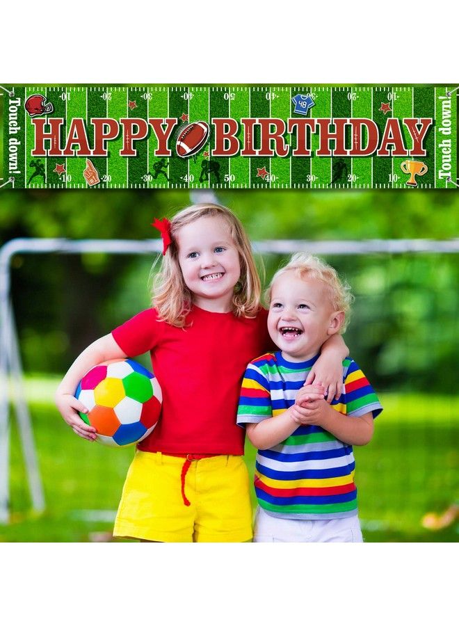 Tatuo Football Birthday Party Decorations Birthday Sports Themed Backdrop Banner Supplies Super Football Game Fan Supplies Game Sports Fan Birthday Party Supplies Boy Favors (70.8 X 15.7 Inch) - Image 4