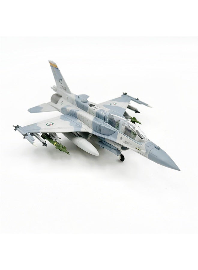 general 1:72 scale F16 alloy simulation aircraft model details restore metal texture painting children's toy desktop decoration - Image 3