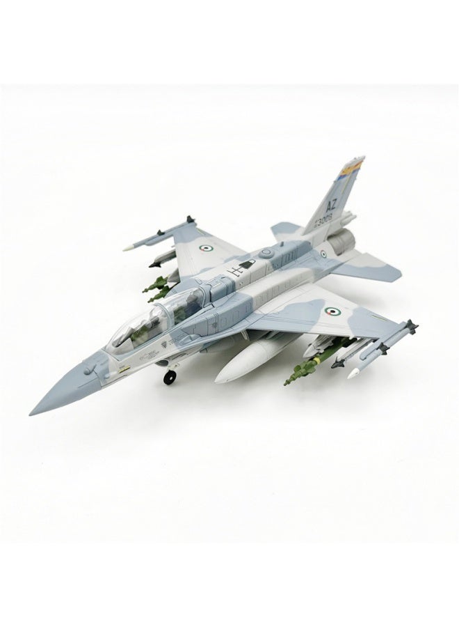 general 1:72 scale F16 alloy simulation aircraft model details restore metal texture painting children's toy desktop decoration - Image 2