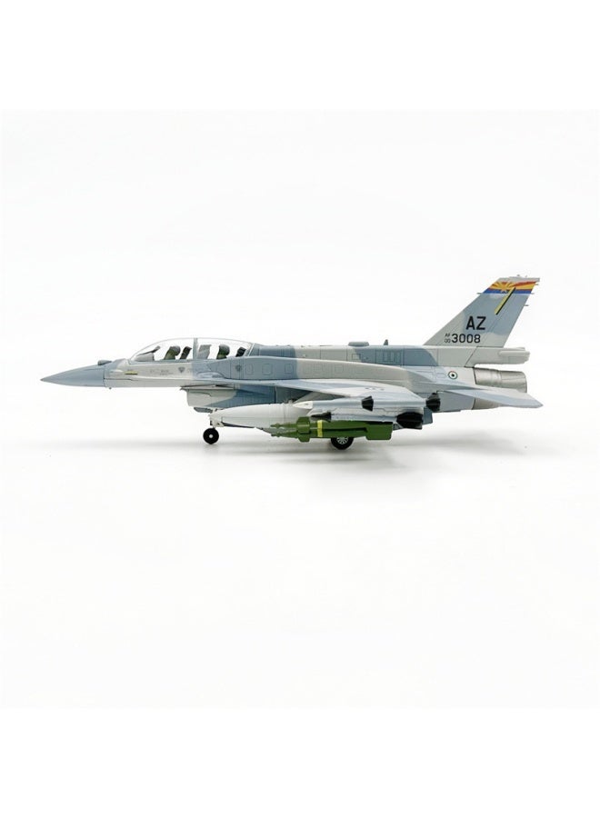 general 1:72 scale F16 alloy simulation aircraft model details restore metal texture painting children's toy desktop decoration - Image 4