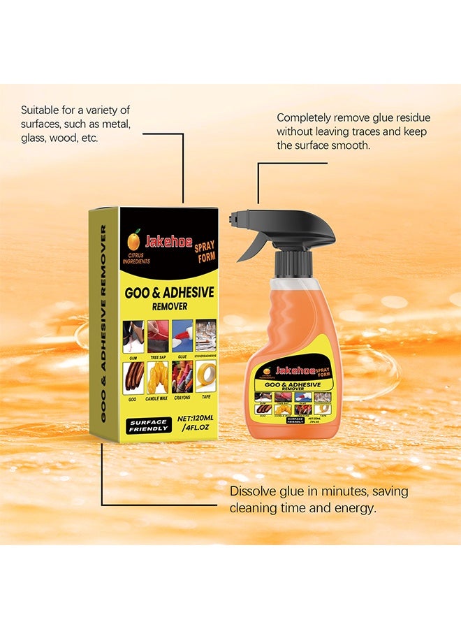 Jakehoe Goo & Adhesive Remover,Glue Remover Spray, Adhesive Remover for Cars, Glue Removal Liquid Tape Remover Sticker Lifter, Safe Adhesive Remover Multifunctional Glue Remover for Car Interiors Removes Residue Labels Decals 120ml - Image 5