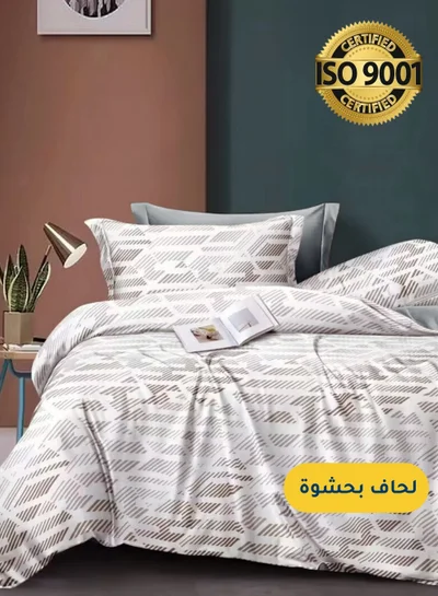 سيد المنسوجات المنزلية مفرش صيفي مزدوج من مايكروفايبر، يناسب سرير بحجم 200 سم × 200 سم،  8 قطع، مع الحشوة، سلسلة سيلين