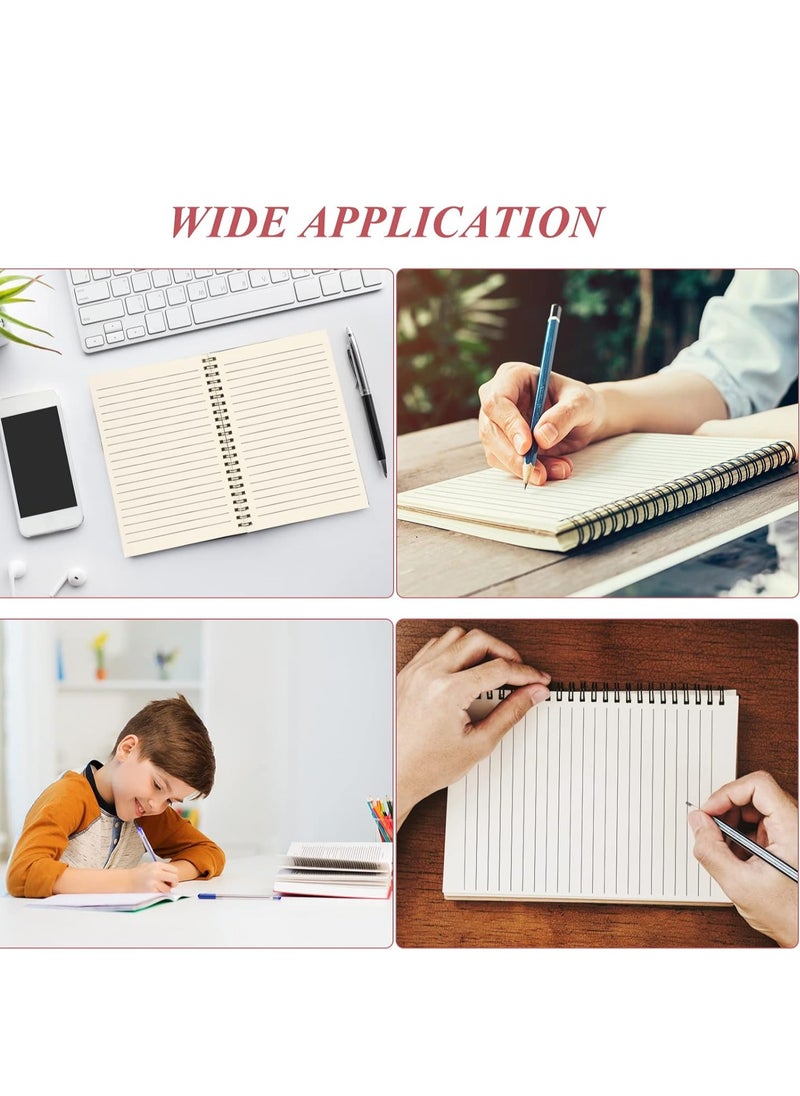 KCDMBUE 4 Pack A5 Spiral Notebooks, 100 Lined Pages Writing Pads for Notes, Journaling, Sketching, and Drawing – Ideal for School, Office, and Home Use  - Image 5
