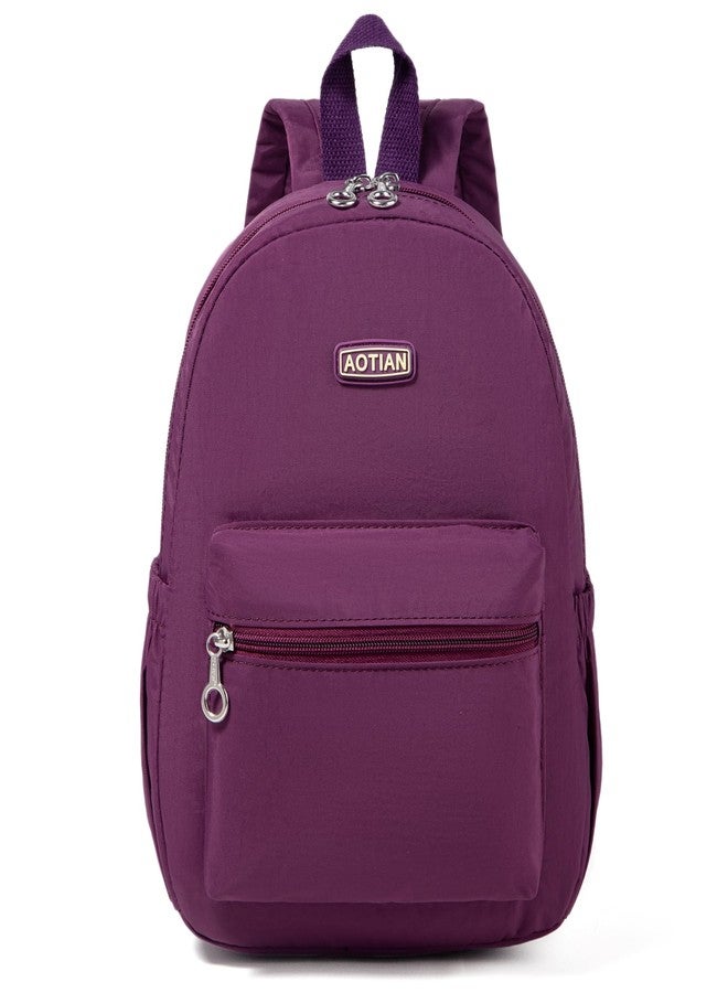 AOTIAN Women's Mini Backpack Minimalist City Pack Lightweight Teens Daypack 7 Litres, 1#purple, S, Daypack Backpacks - Image 1