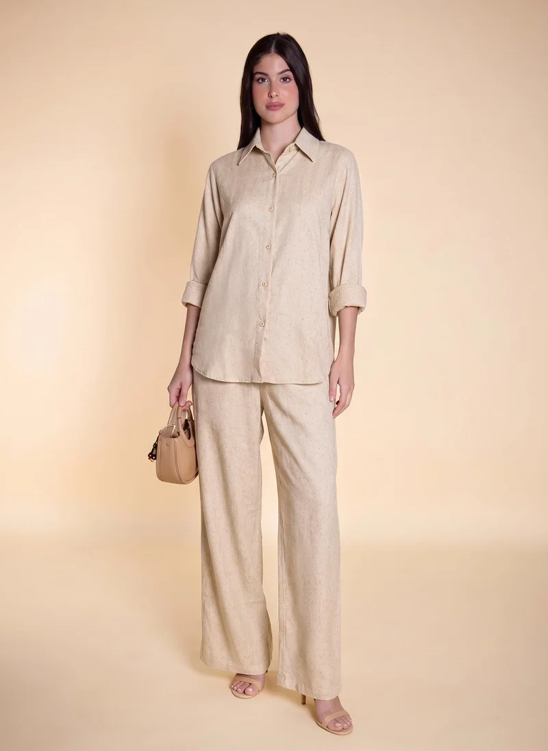 شايبس LINEN BLEND SHIRT SET