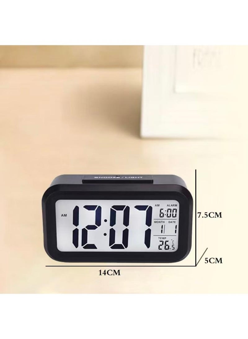  طائرة ورقية ساعة منبه LED ذكية مضيئة LED، ساعة إلكترونية لسطح المكتب، ساعة منبه صامتة متوهجة تعمل بالبطارية، وضع ليلي تلقائي مع أضواء قابلة للتعديل للأطفال والطلاب - Image 2