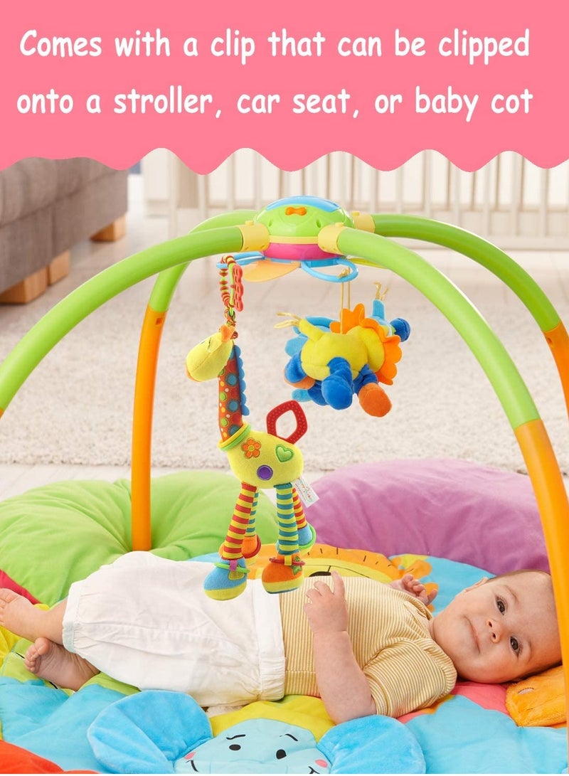 Car Seat Toys, Hanging Baby Stroller Toys Baby Rattles 0-11 Months for Baby Stroller Colorful Animal Bell Rattle for Infants Sensory Soft Baby Musical Toys for Moving for Newborn Boys Girls Gifts  - Image 4